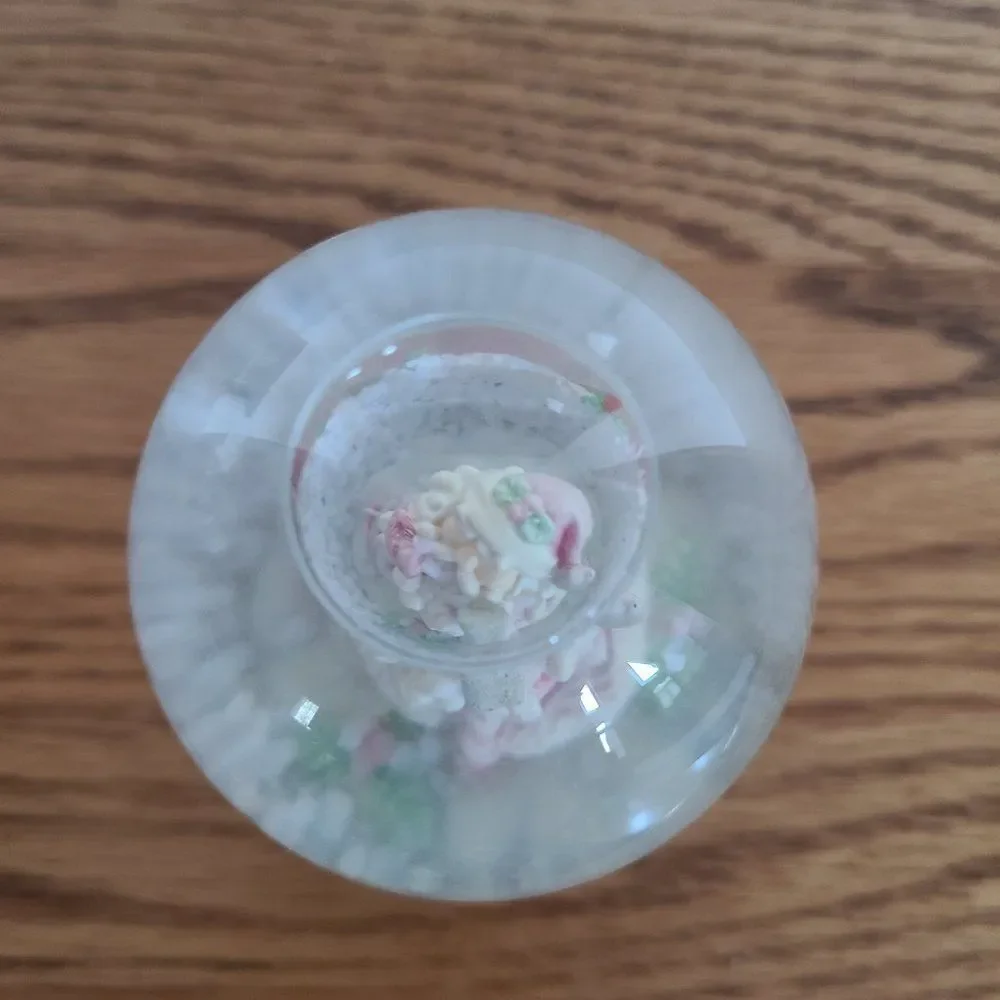 Vintage Christmas Tree Ornaments and Santa Snow Globe Décor Bundle Lot